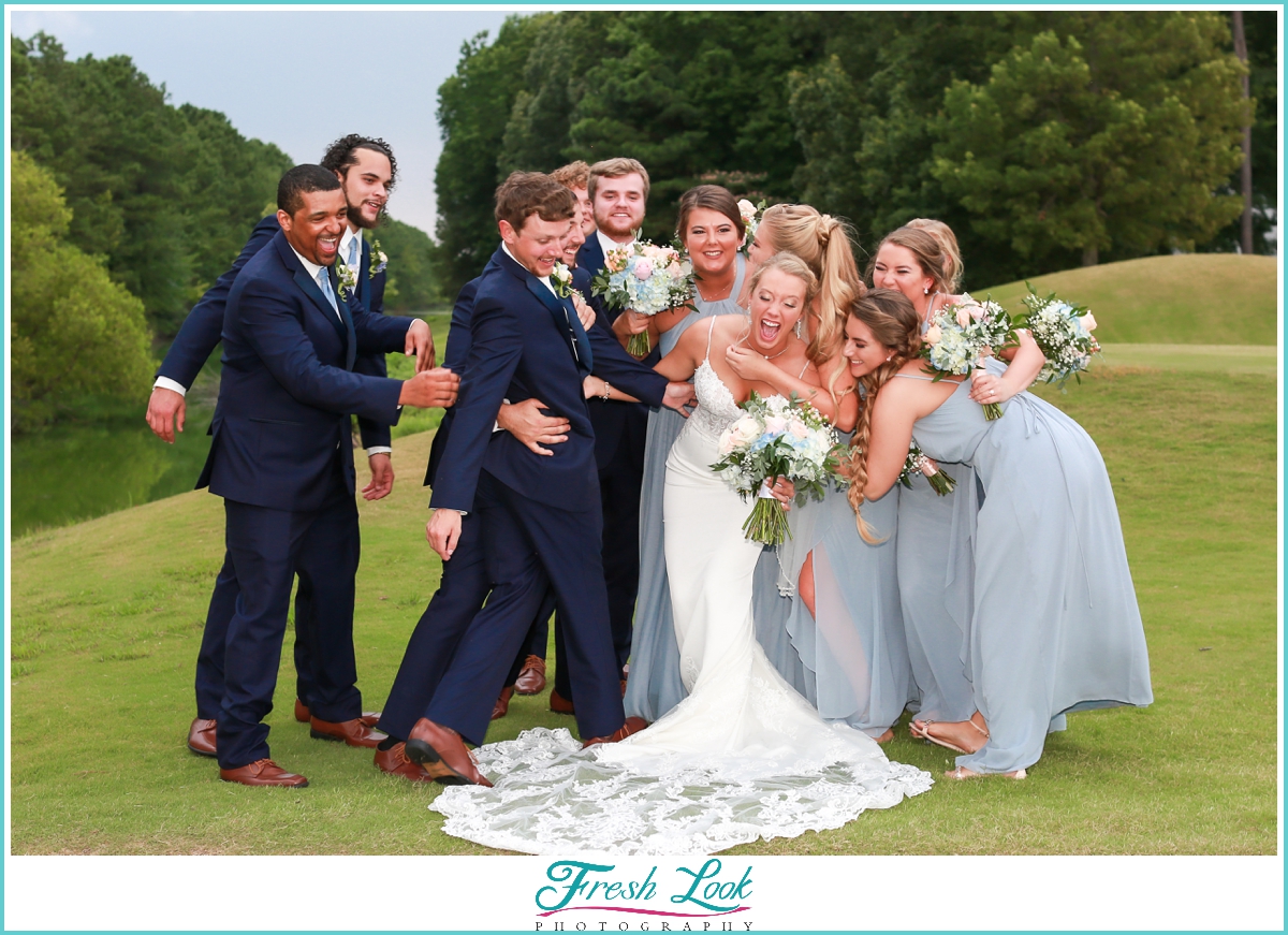 fun bridal party pictures