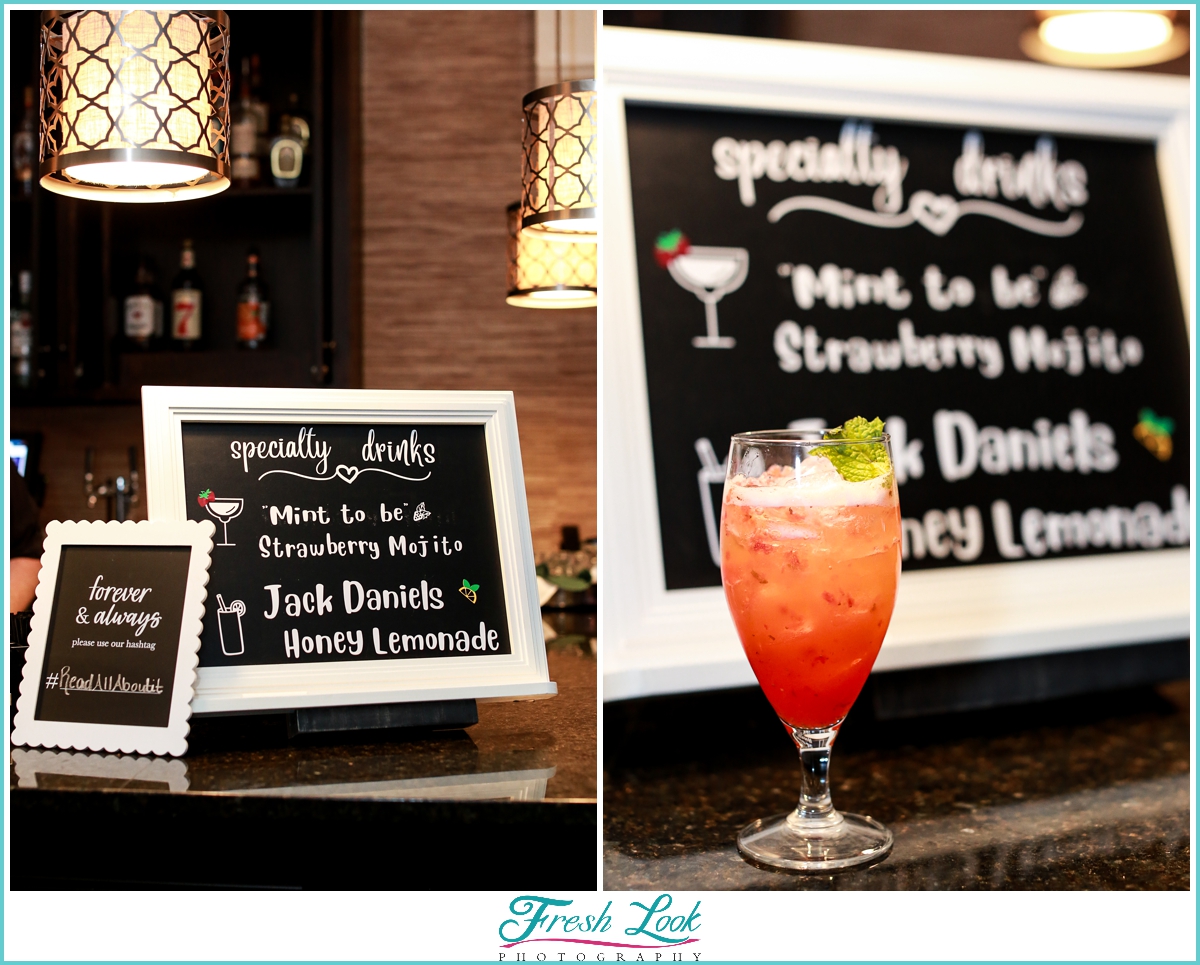 Signature Drink for bride and groom