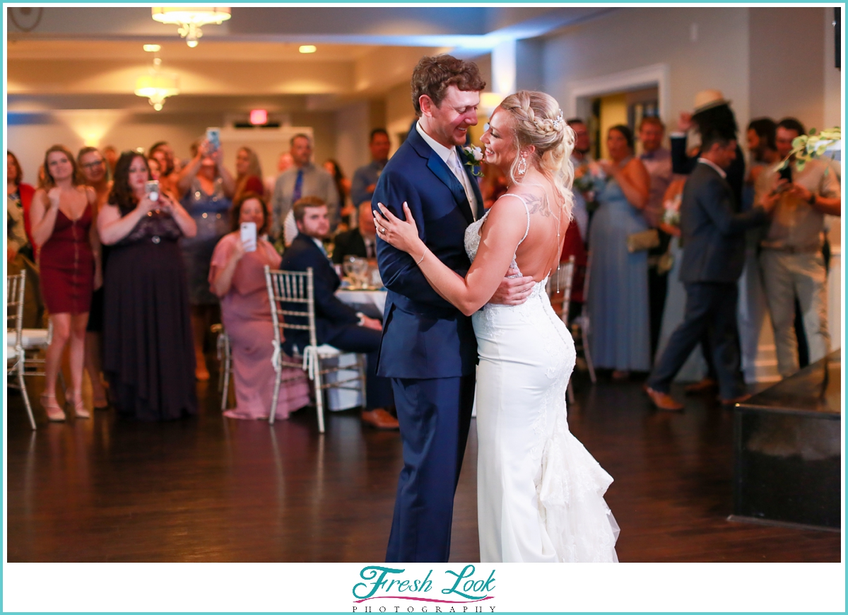 first dance at wedding reception