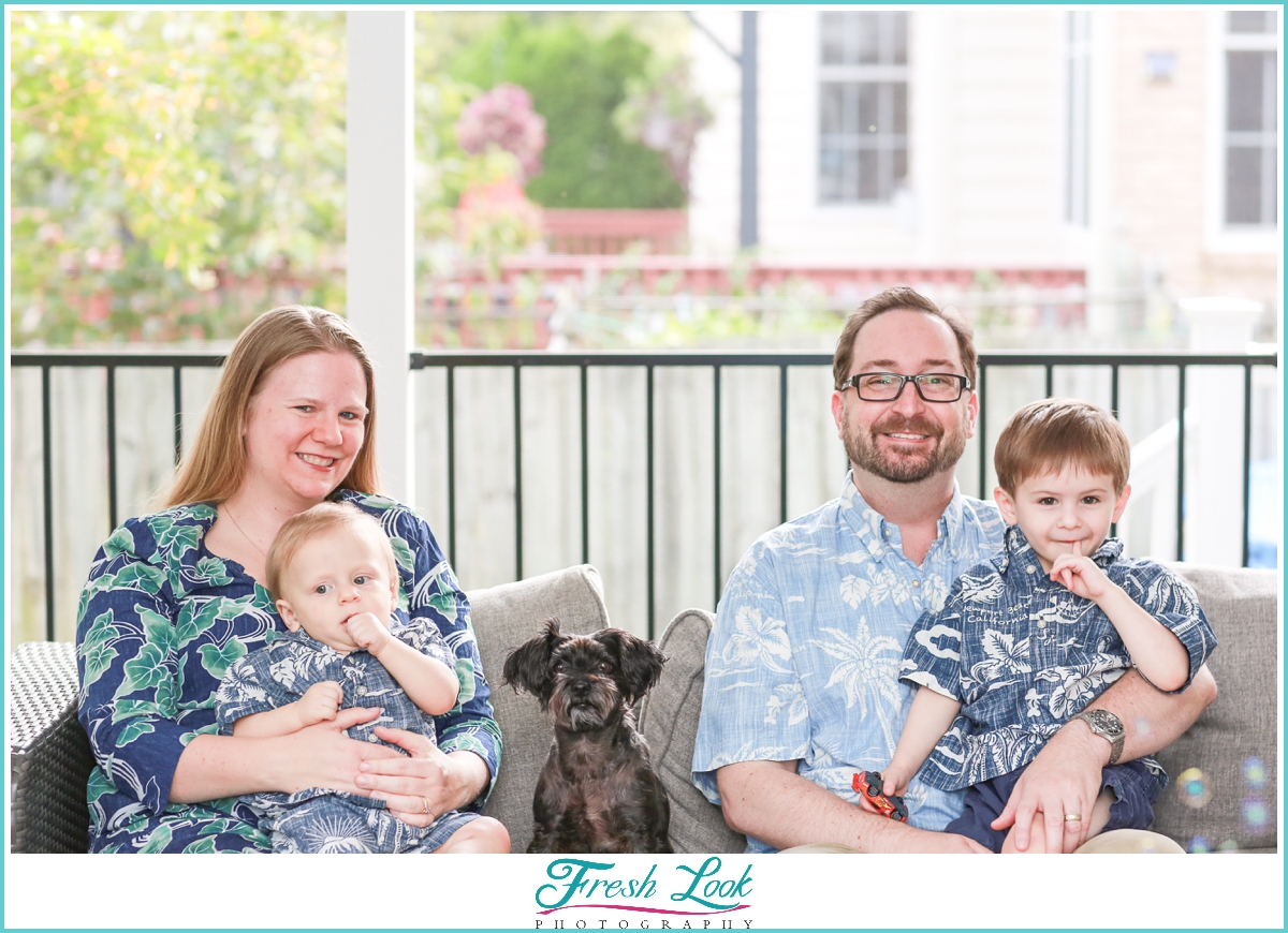 Hawaiian themed family photos