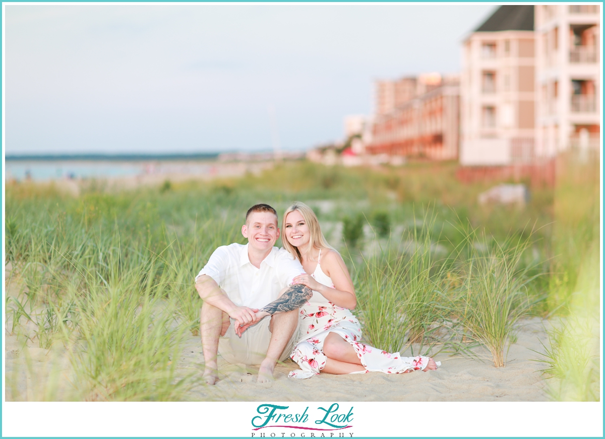engagement photos at the beach