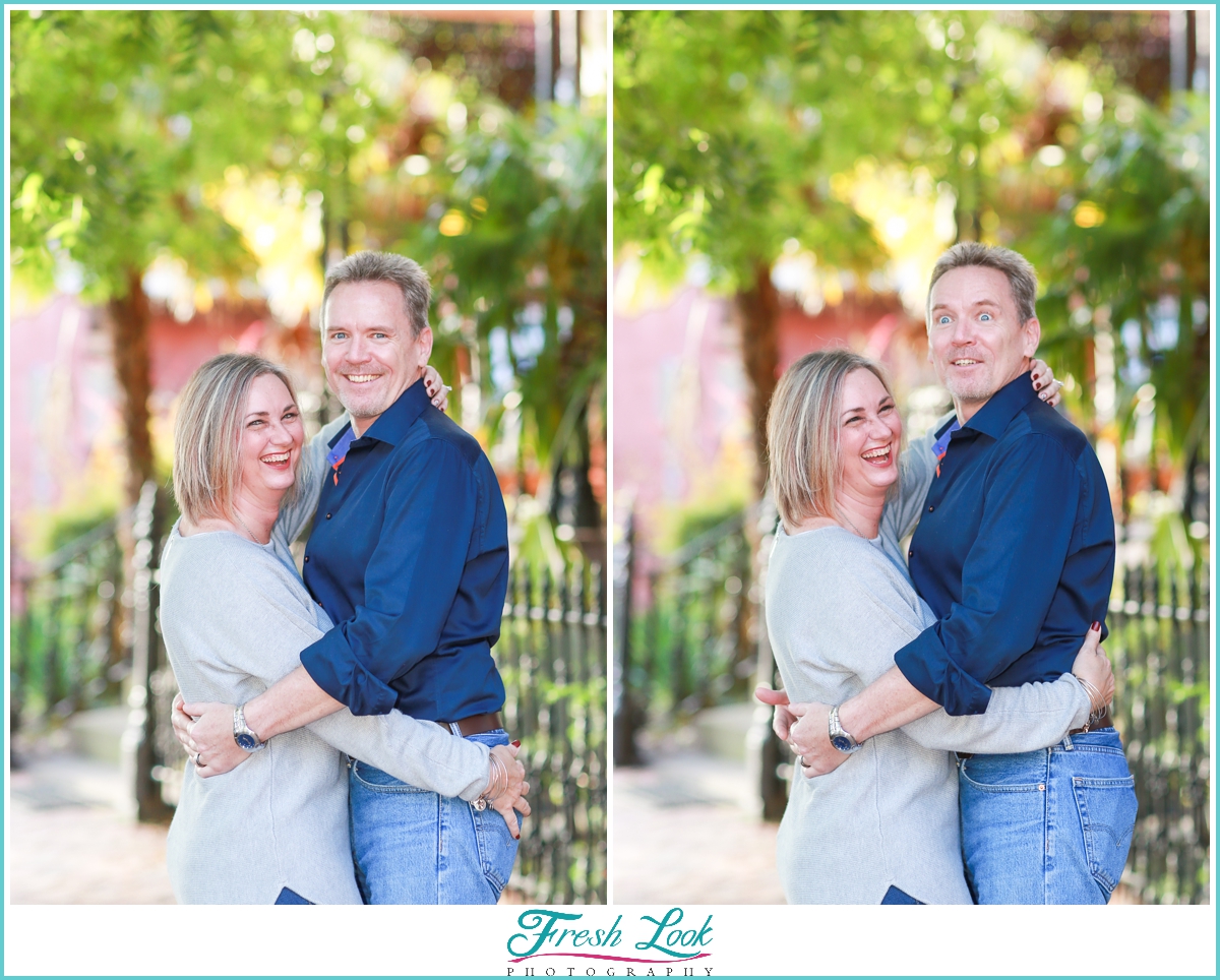 laughter and joy at couples photoshoot