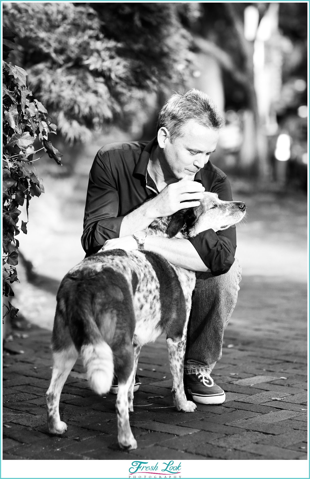 a man and his dog