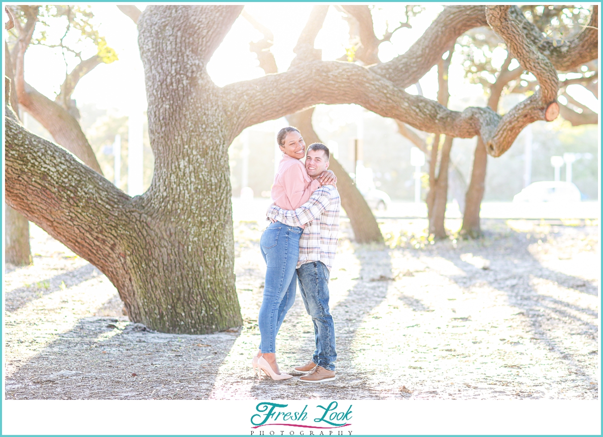 Engagement Photos with Live Oaks