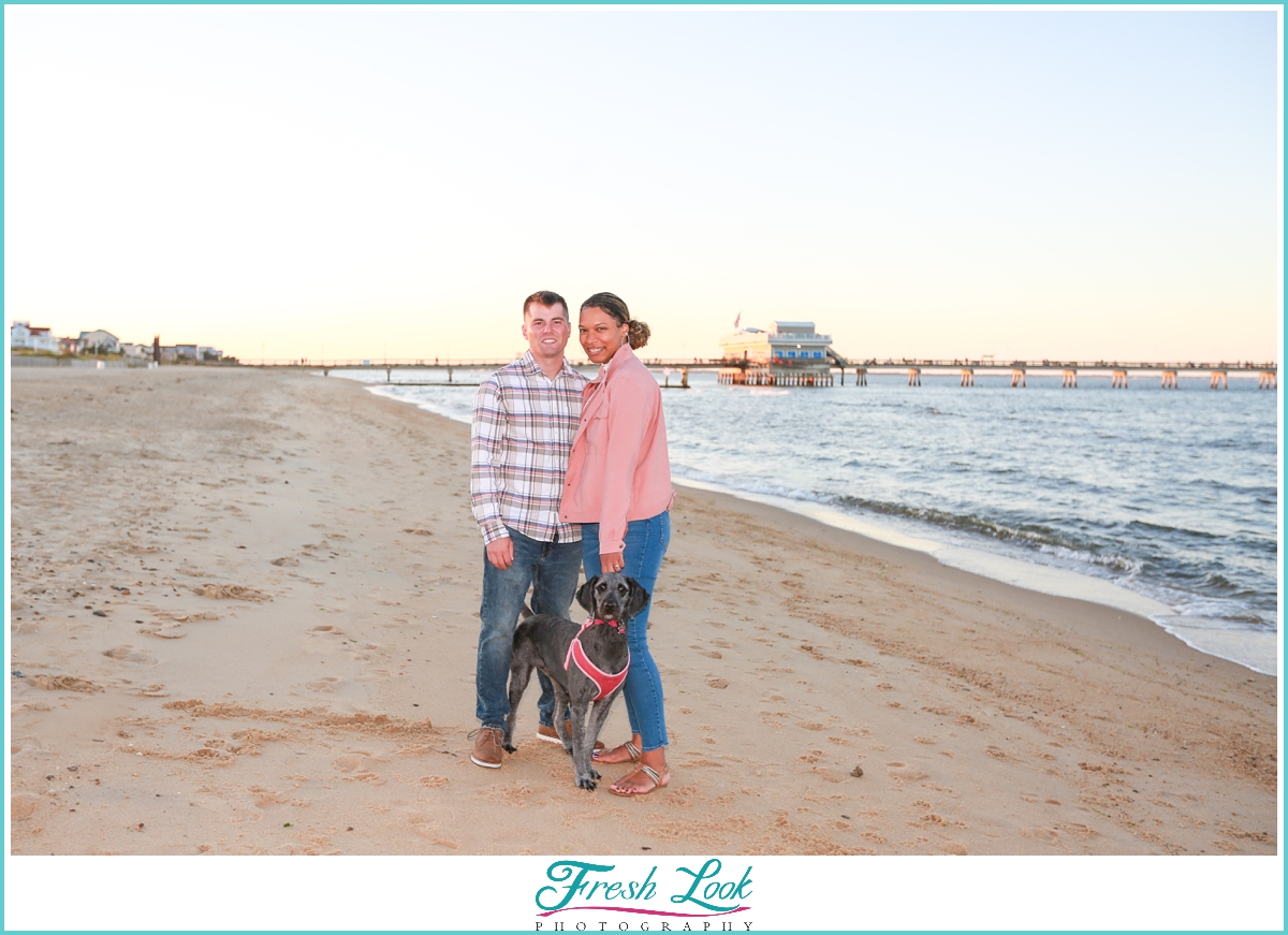 Ocean View Fishing Pier Engagement Photoshoot