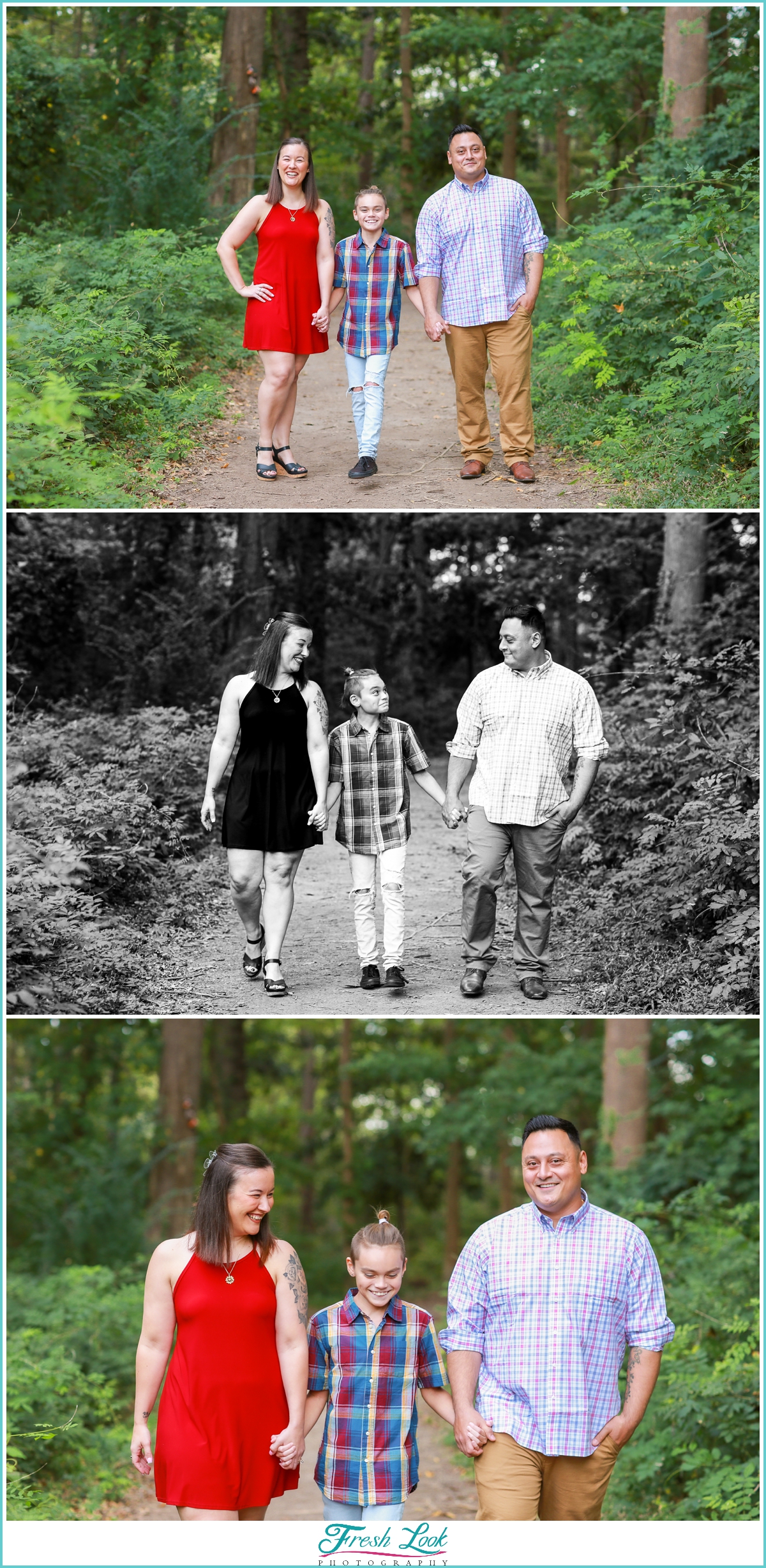Fun Family Photos in the Woods
