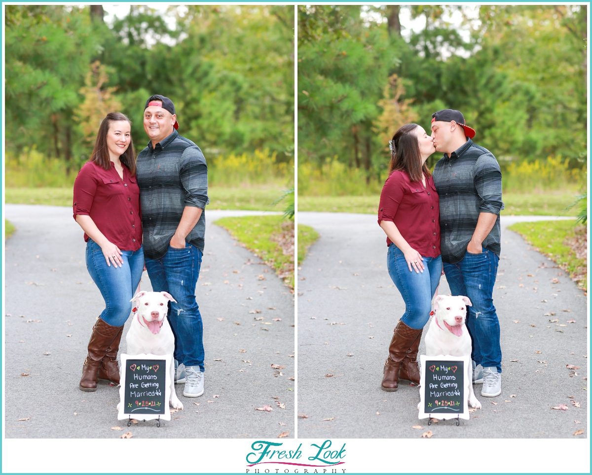 Puppy engagement announcement