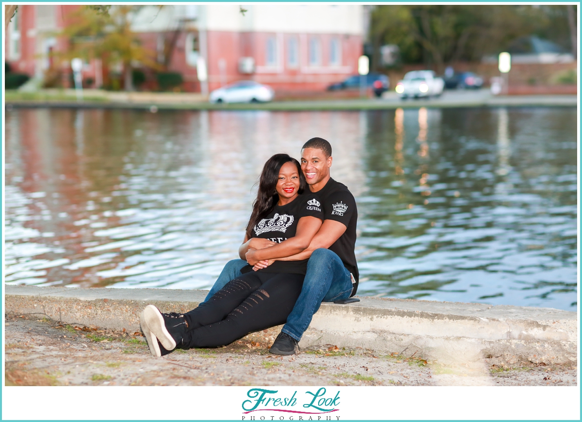 Norfolk waterfront engagement photos