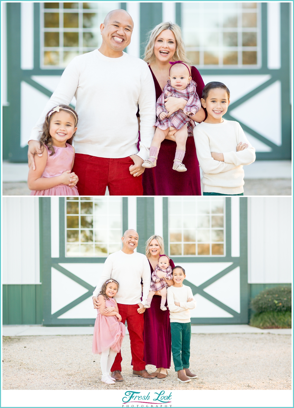 Family photos at Culpepper Barn