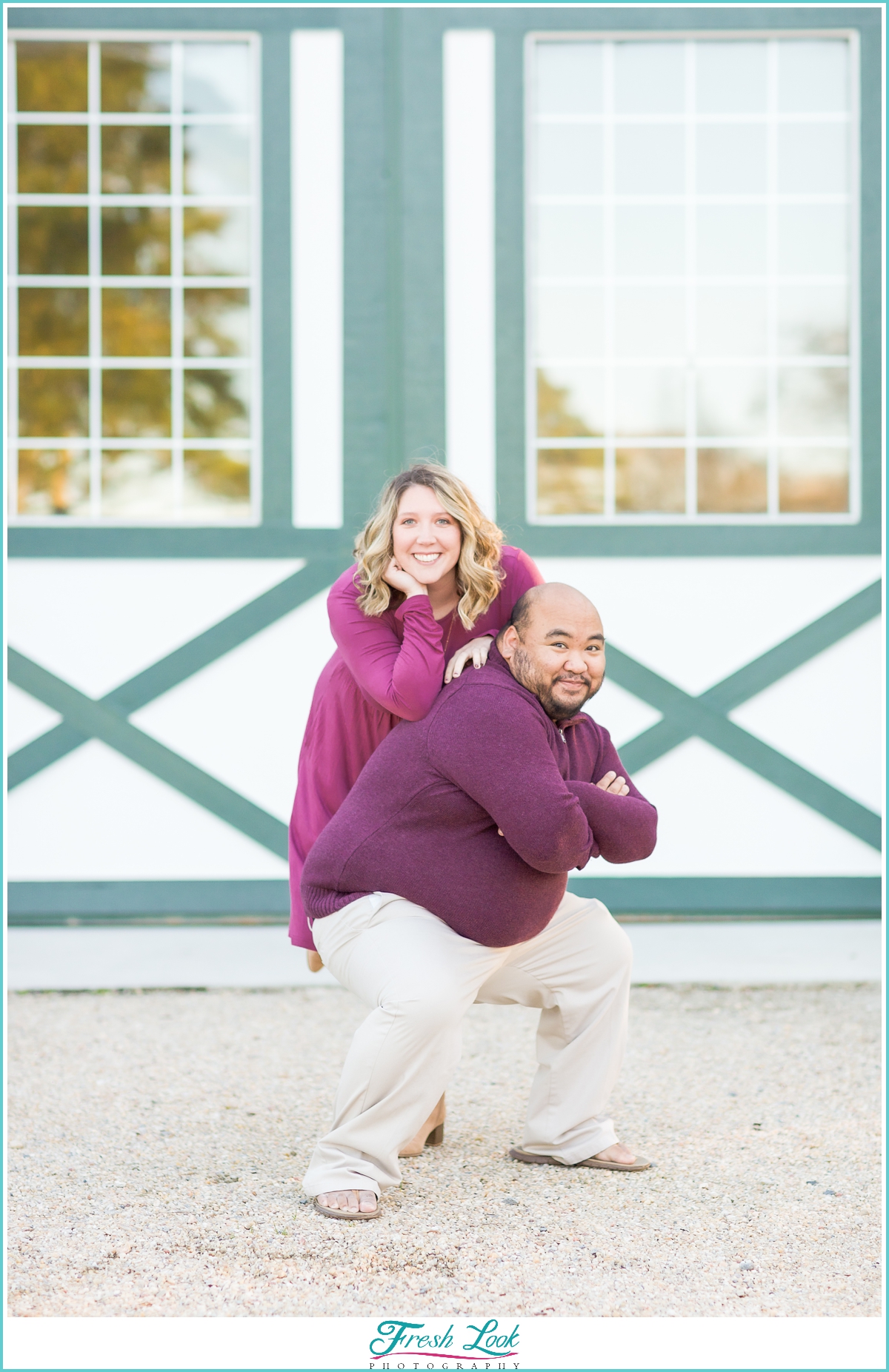 silly engagement photos