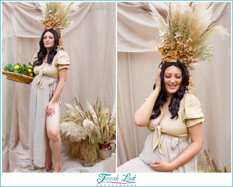 Maternity Floral Tub Session Annie