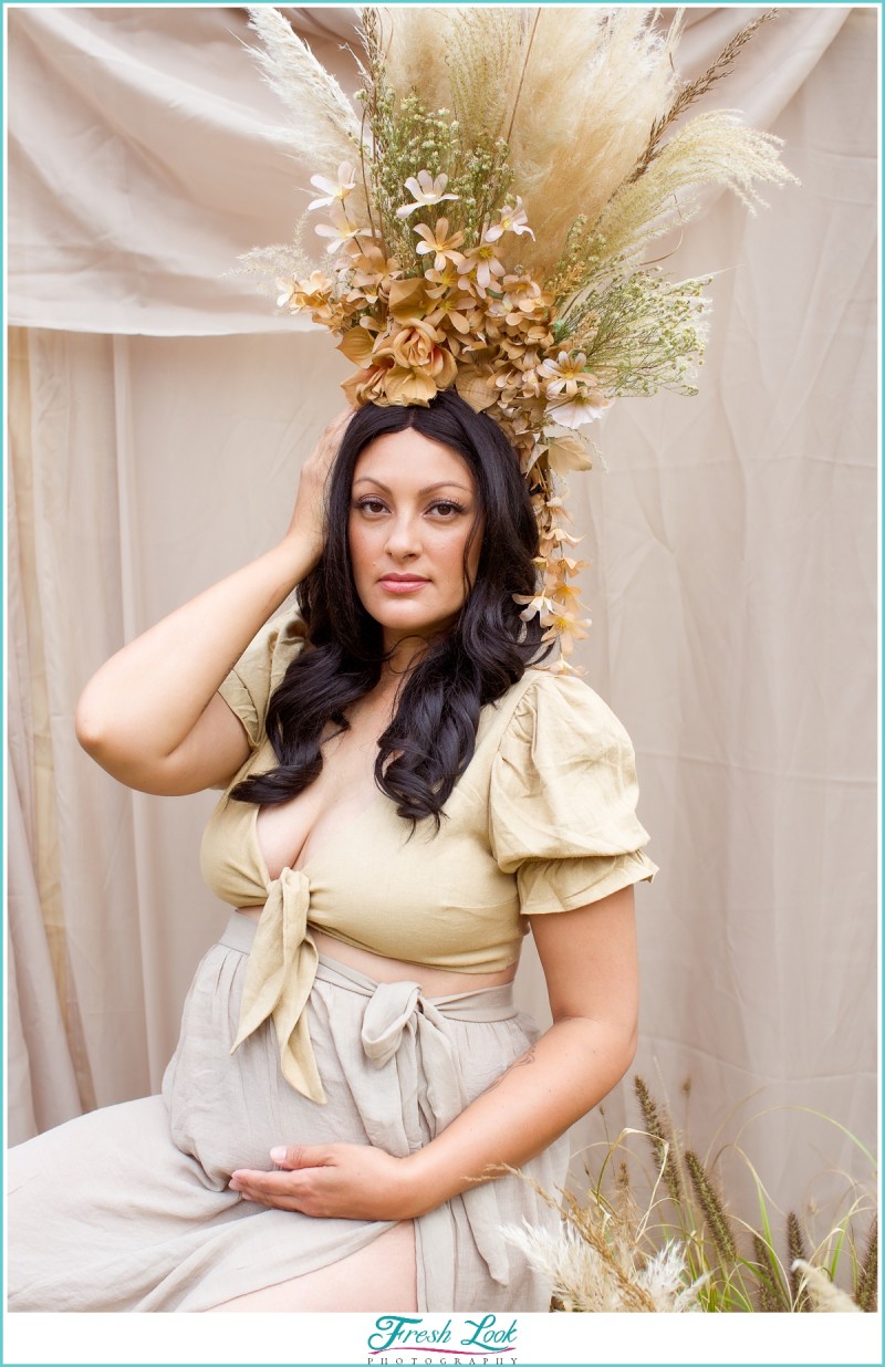 Maternity Floral Tub Session Annie