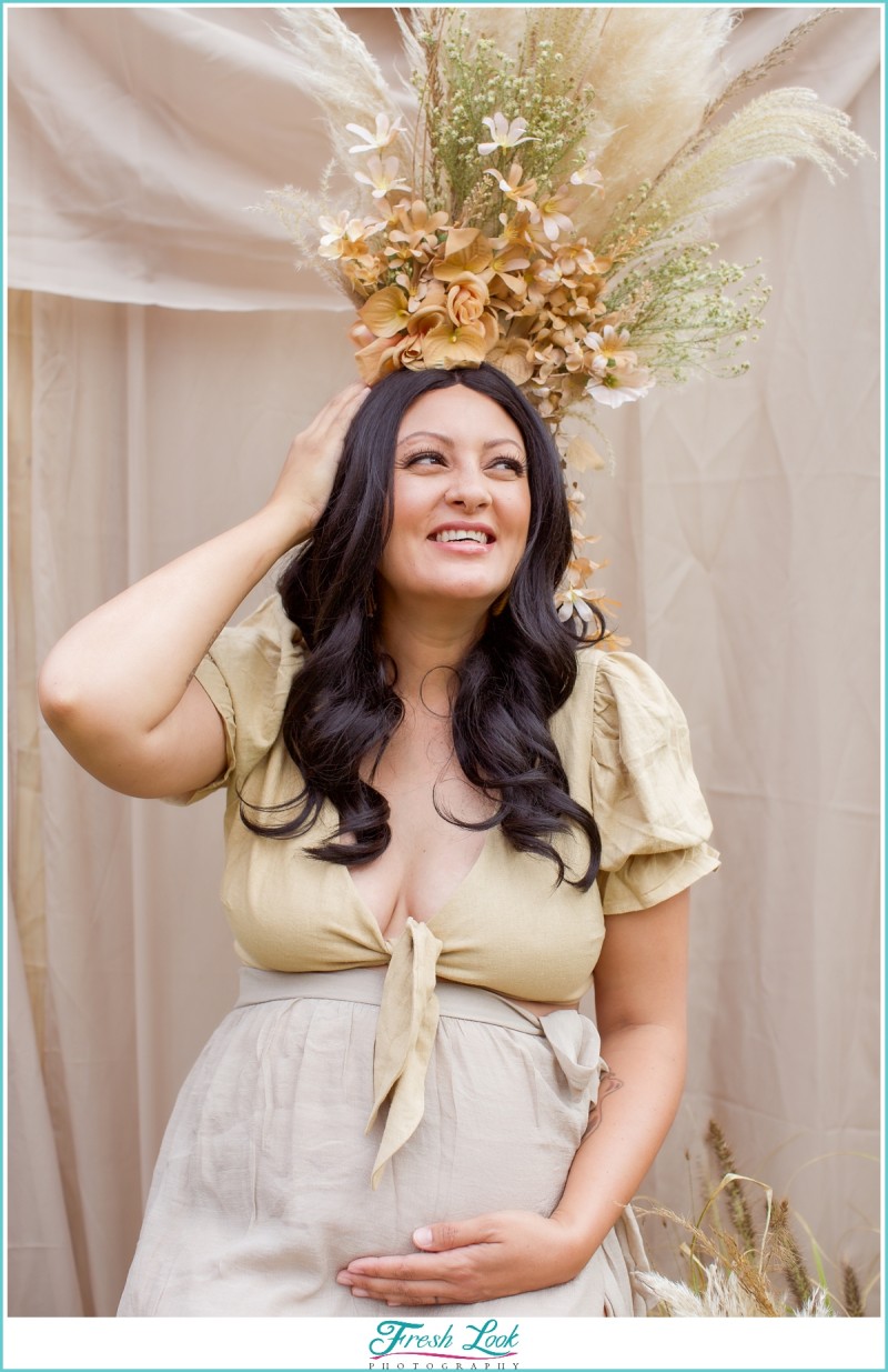 Maternity Floral Tub Session Annie