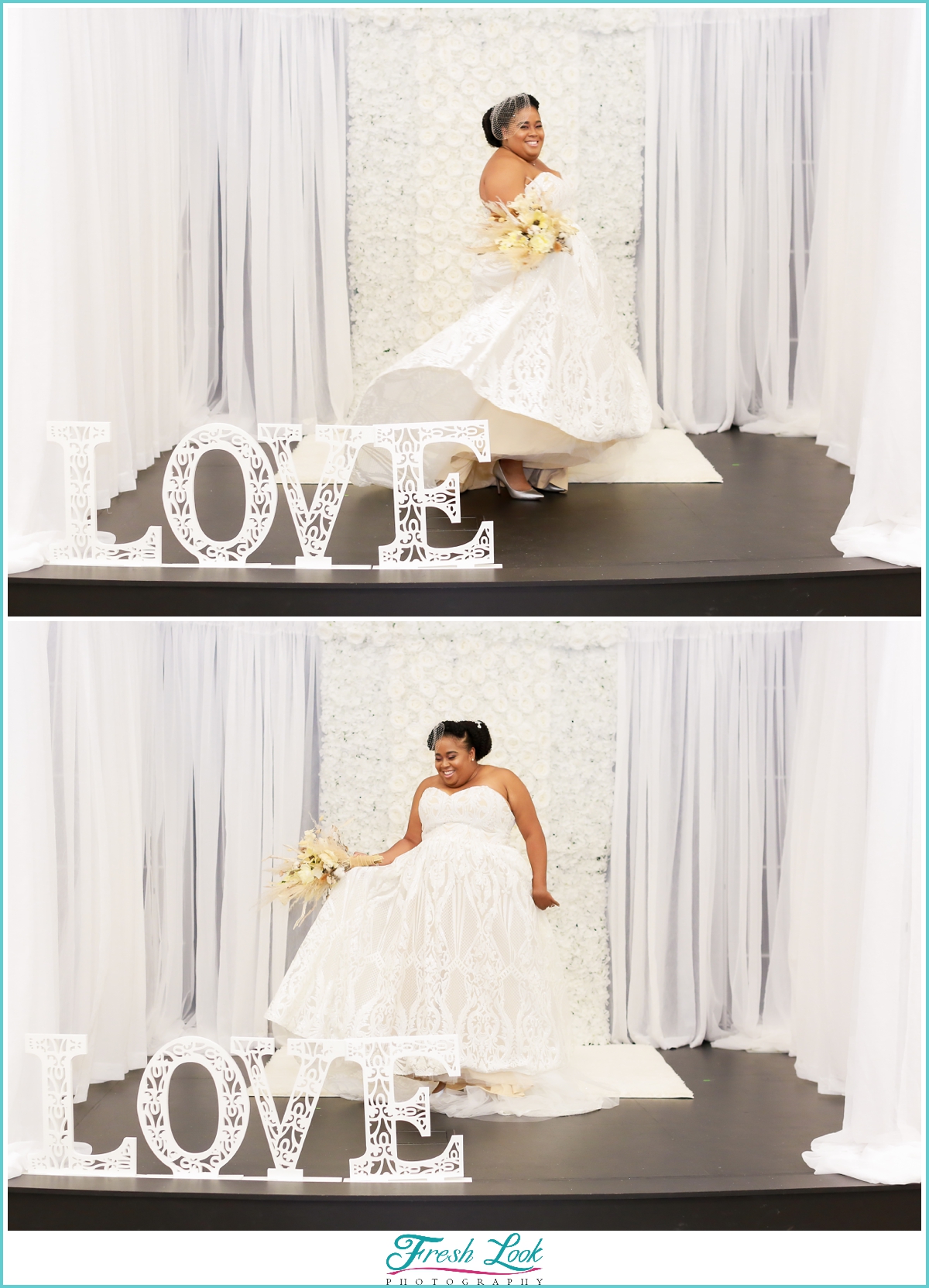 Twirling in the wedding gown