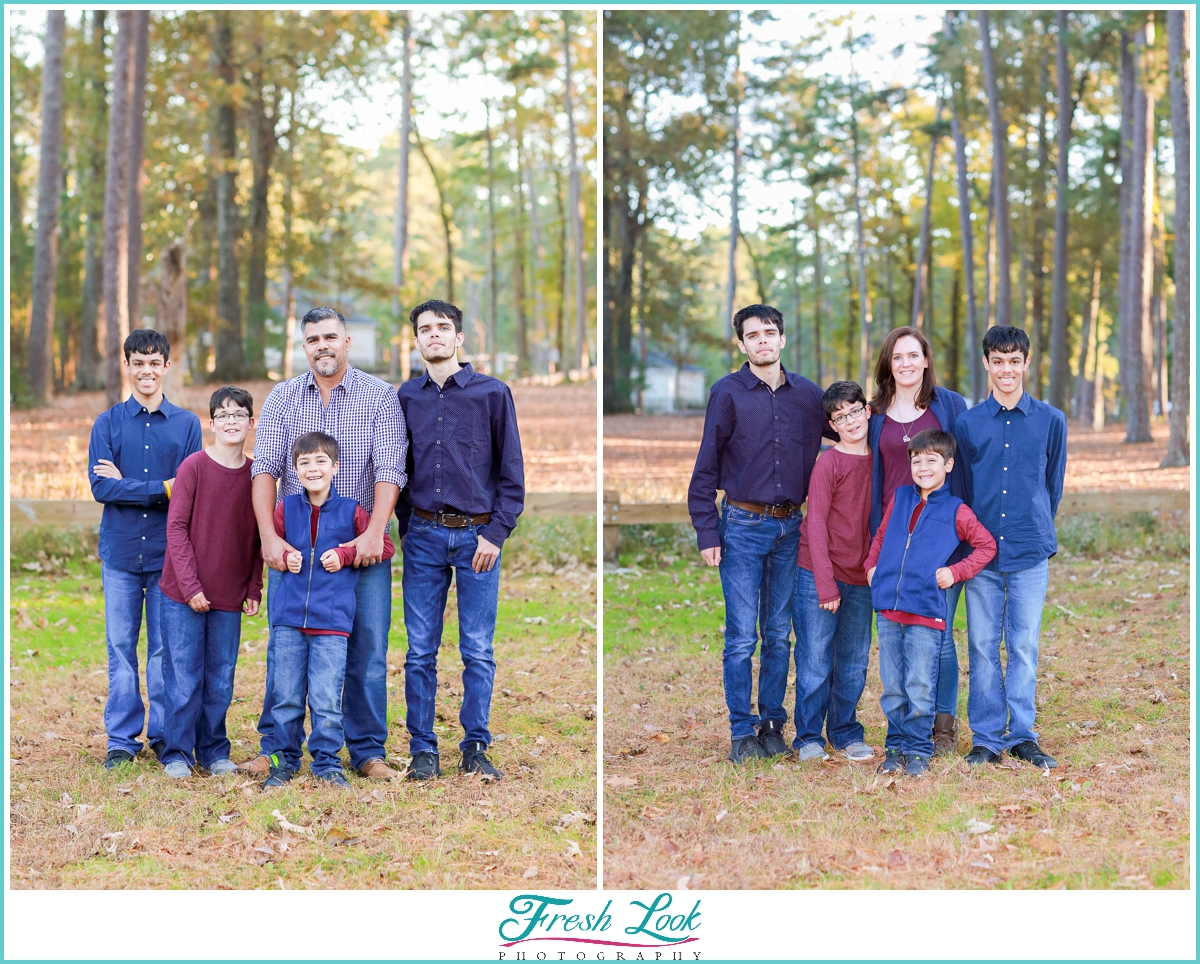 Fun woodsy family photos