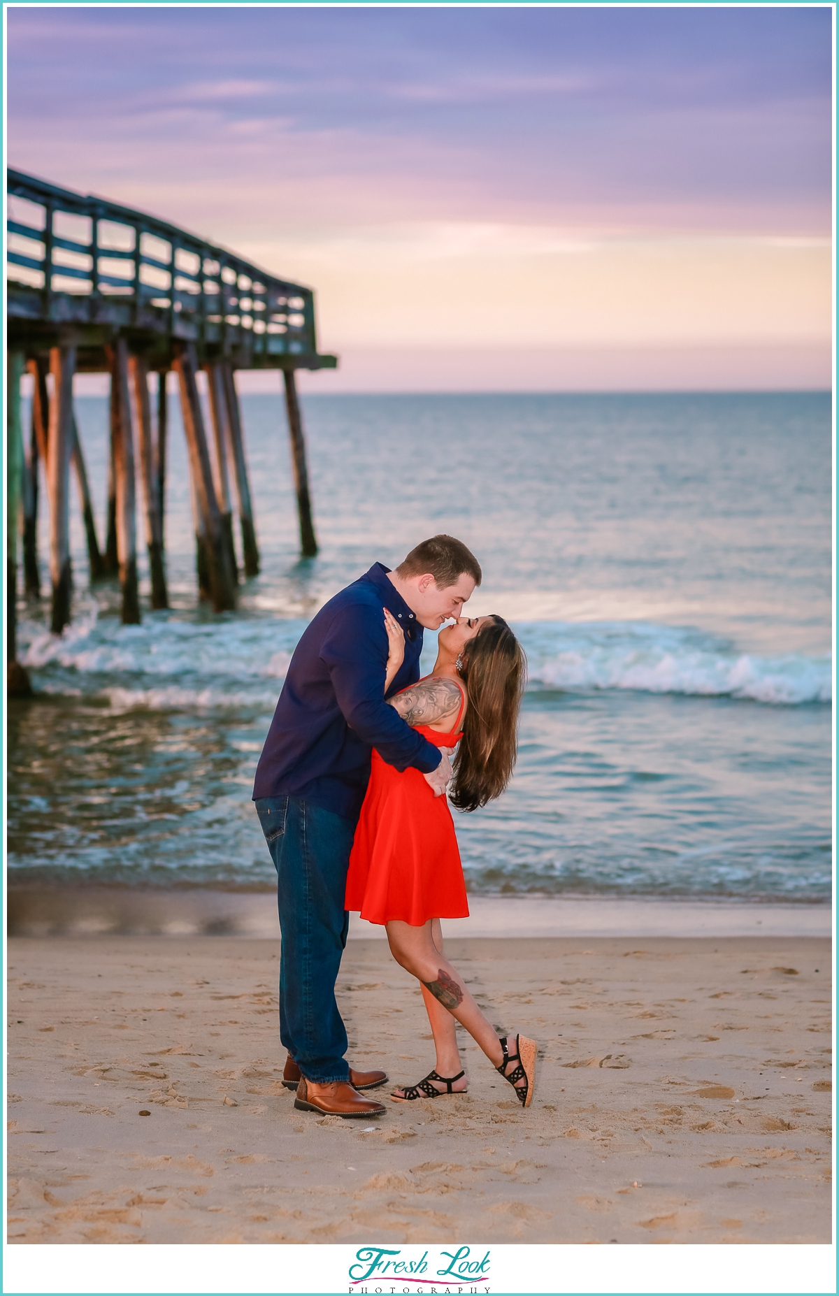 romantic sunset beach photoshoot