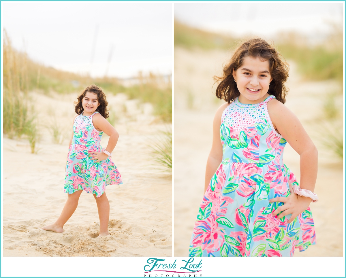 Lilly Pulitzer dress beach photoshoot