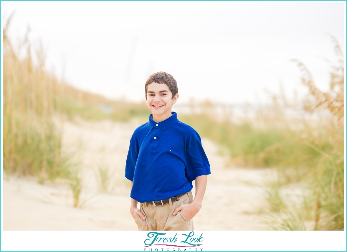 young man on the beach