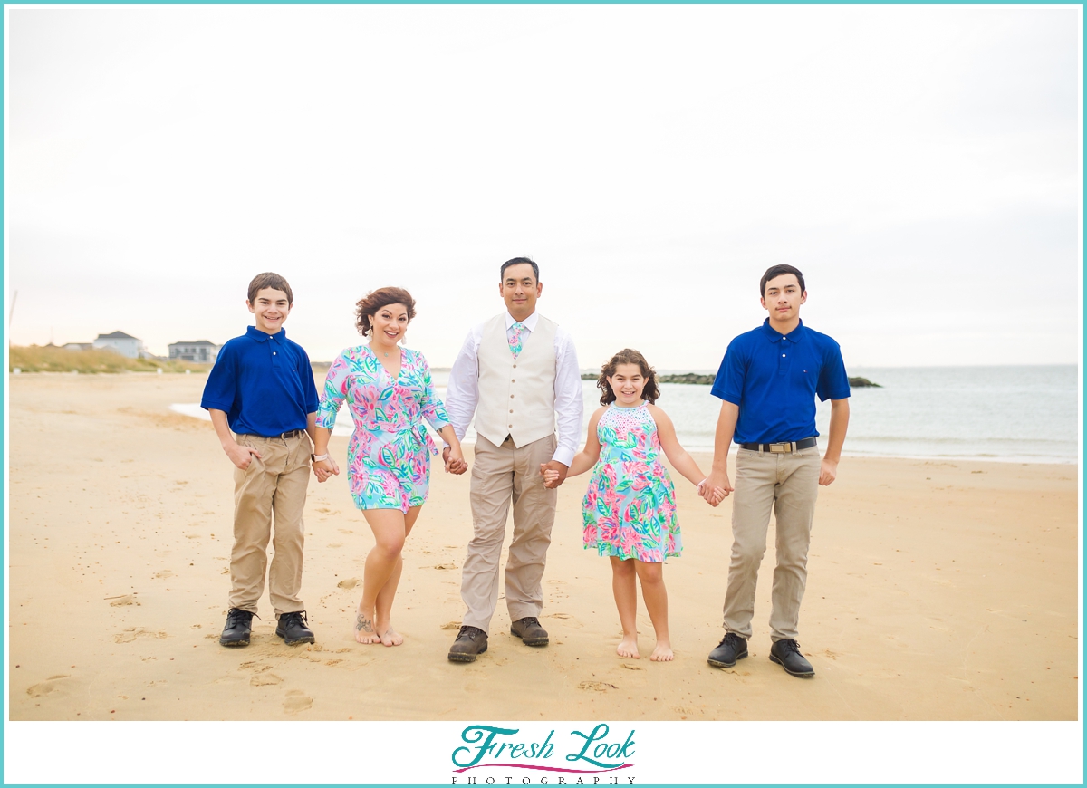 East Beach Norfolk family photoshoot