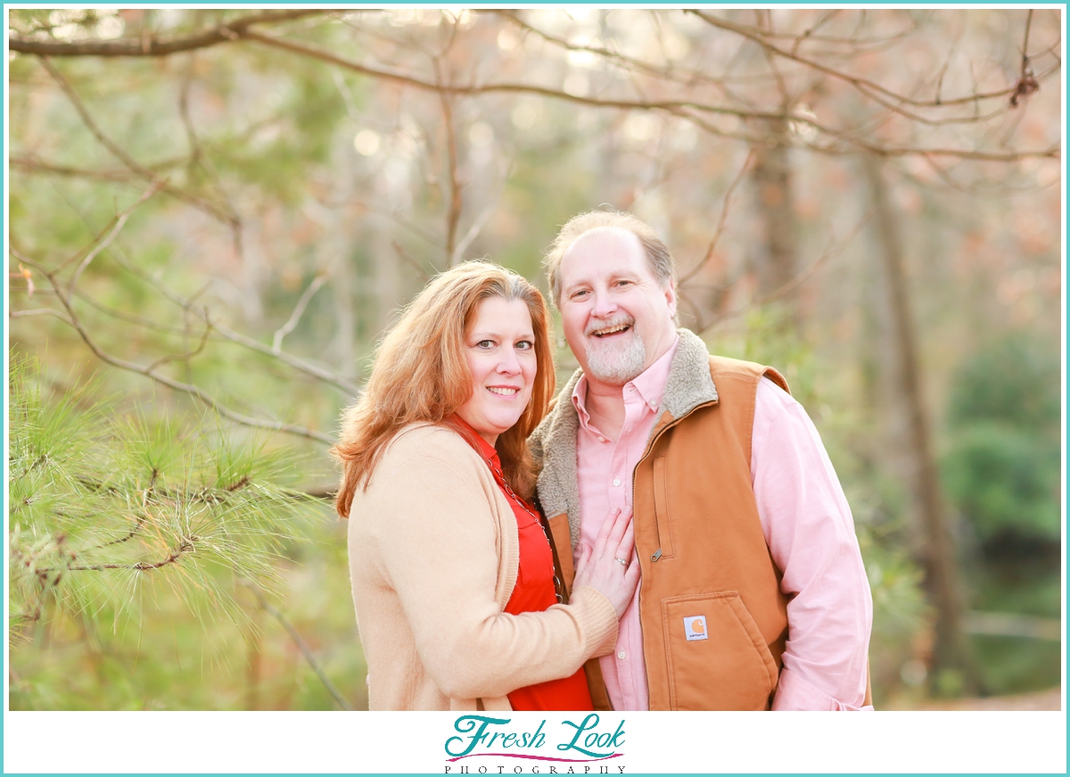 couples photoshoot in the woods