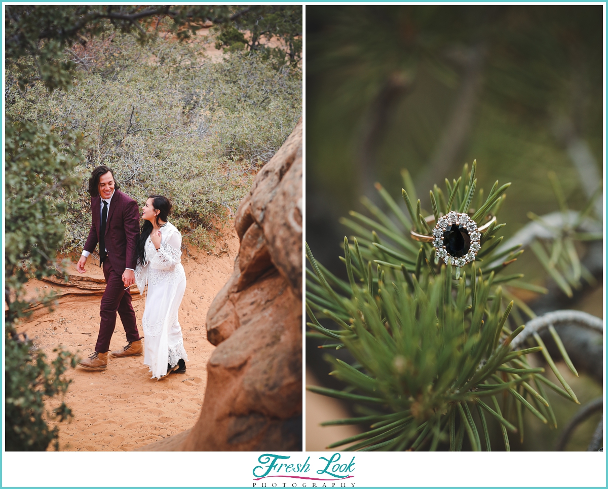 Zion national park engagement photos