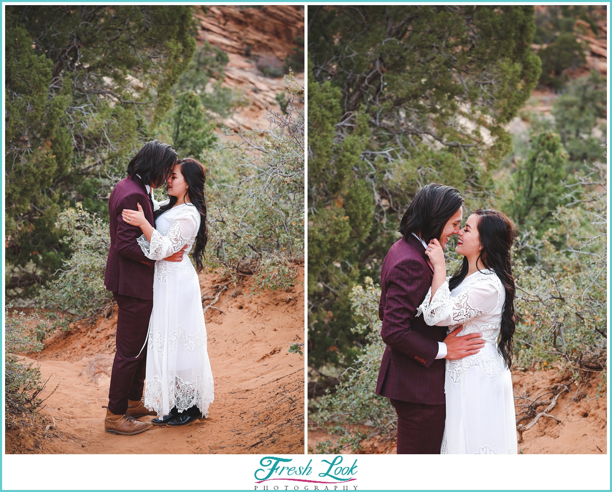 Zion national park engagement photos