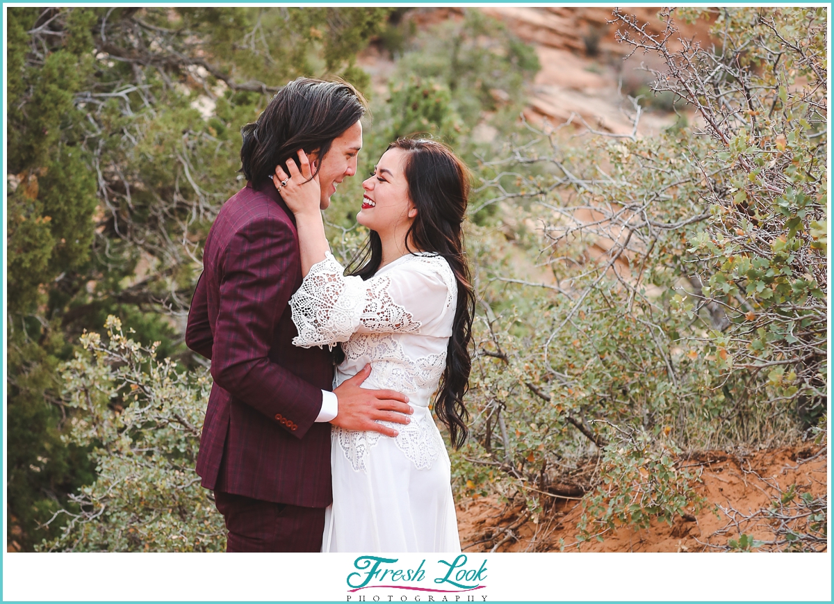 Zion national park engagement session