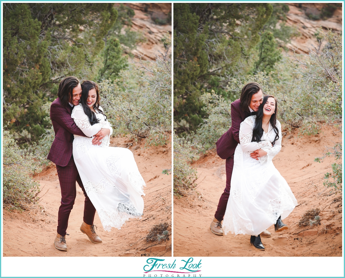 fun mountain elopement