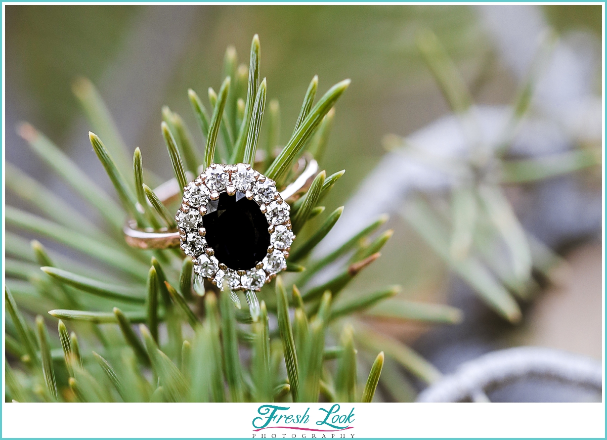 black diamond engagement ring