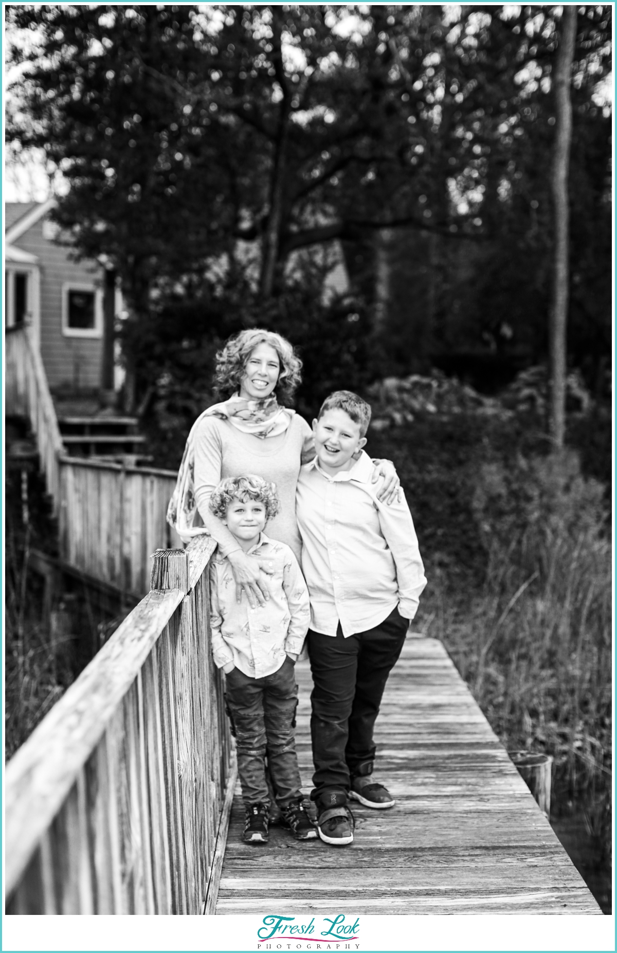 mom and her boys family session