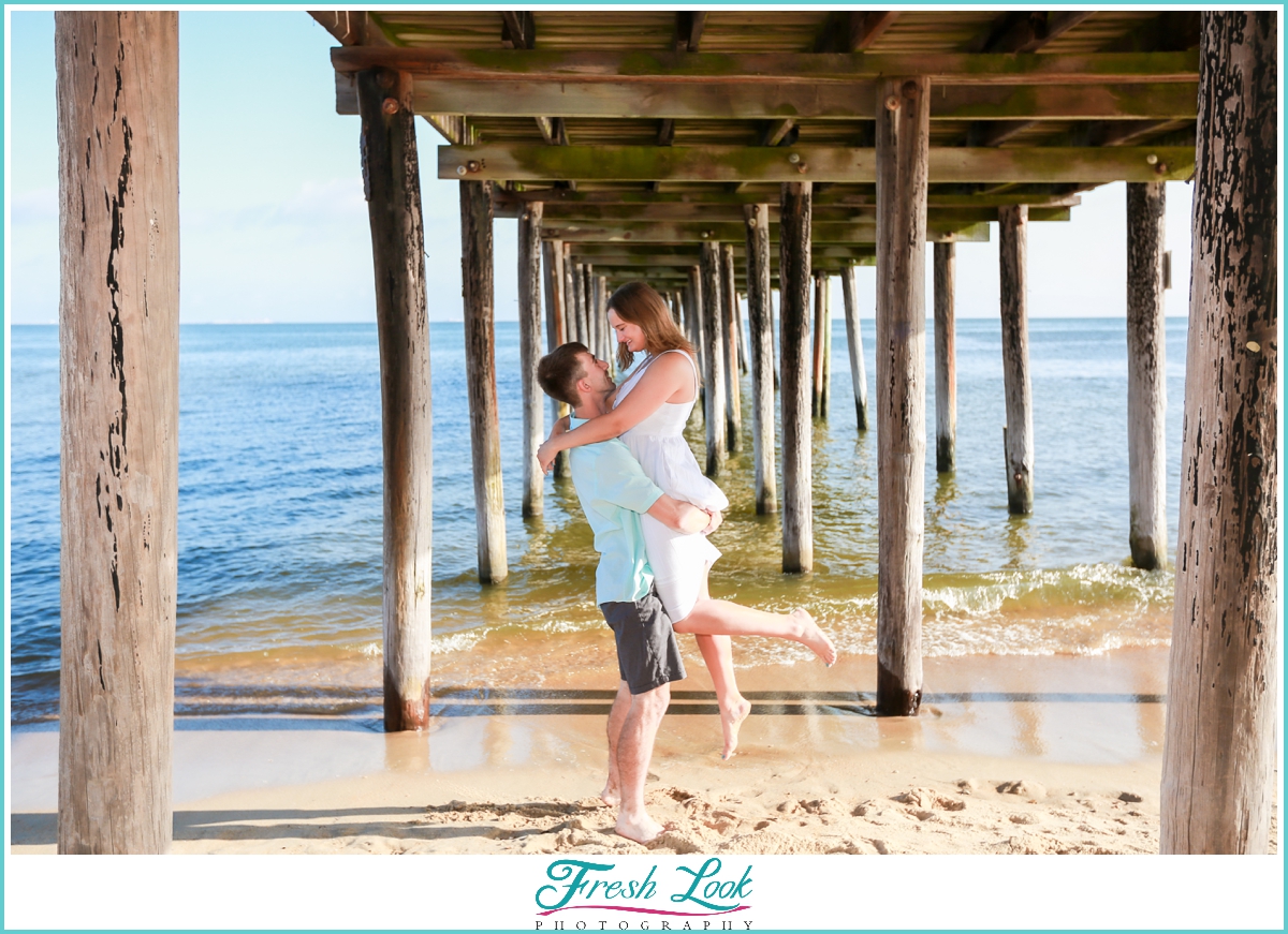 beach engagement photoshoot