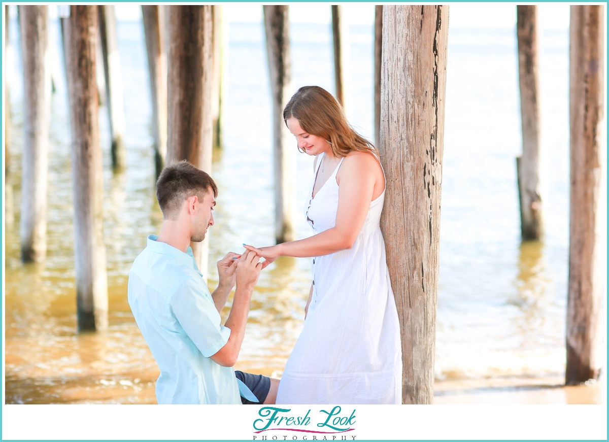 beach proposal photoshoot