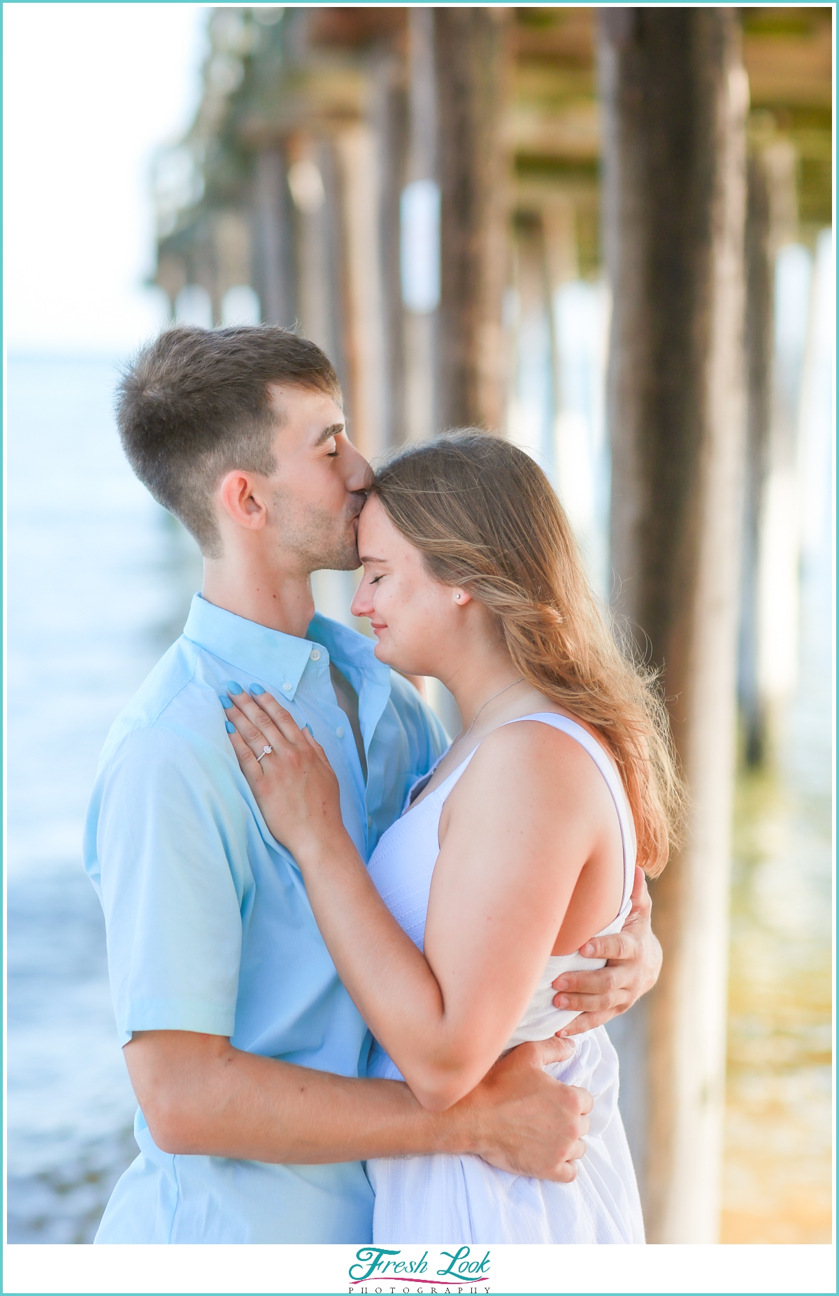 romantic engagement photoshoot on the beach