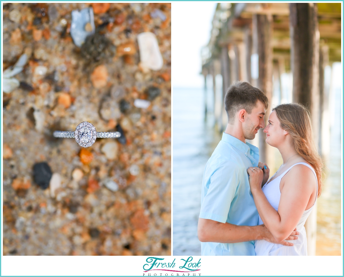 engaged couples photoshoot on the beach