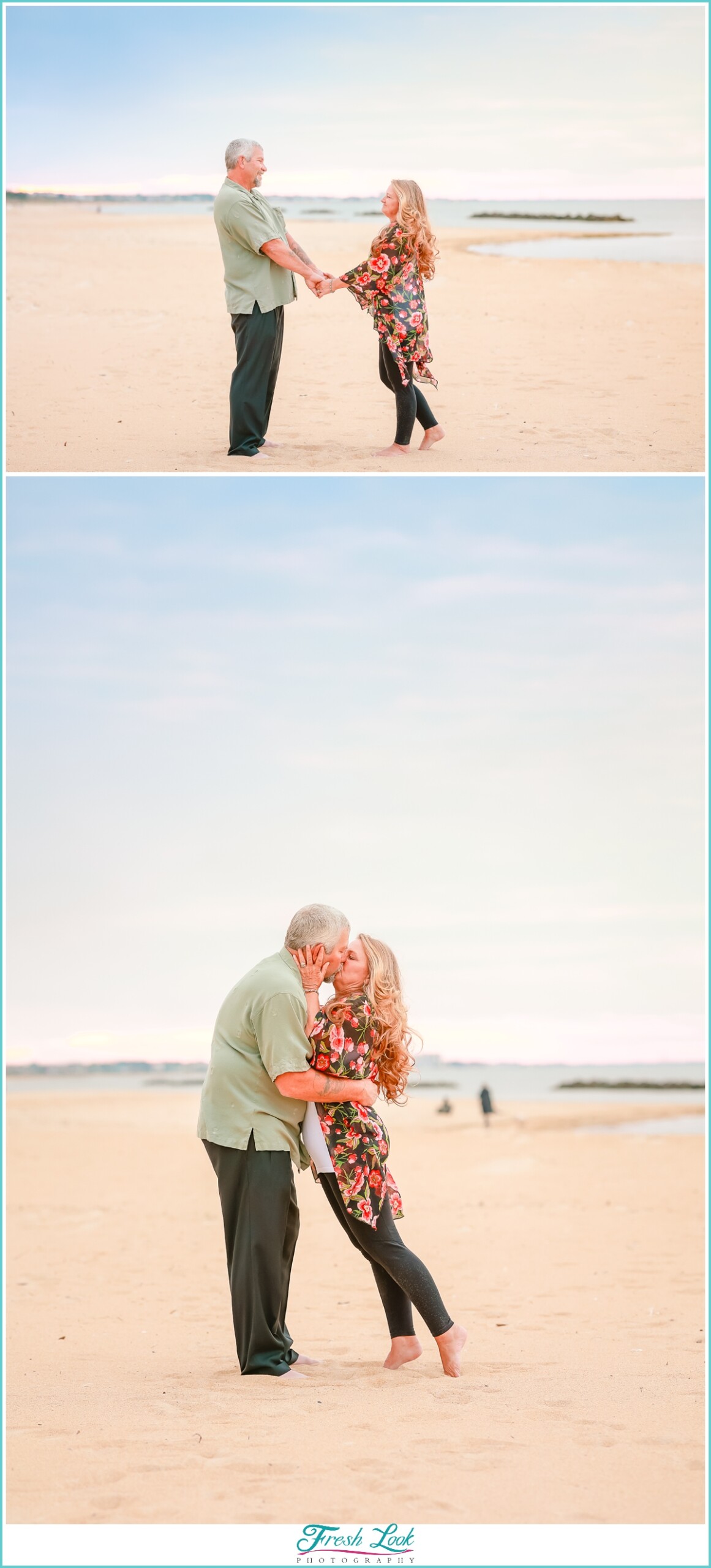 romantic snuggles on the beach