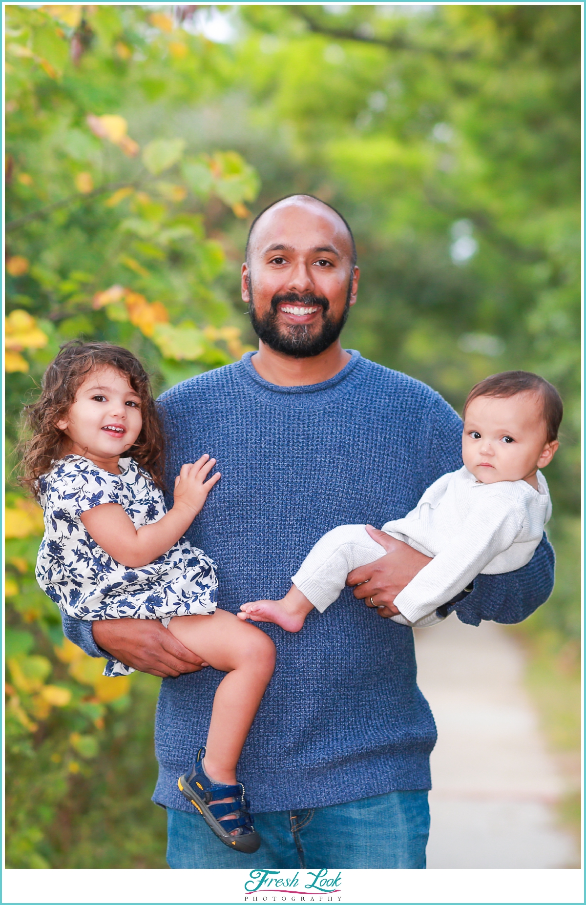 daddy and his kids photoshoot