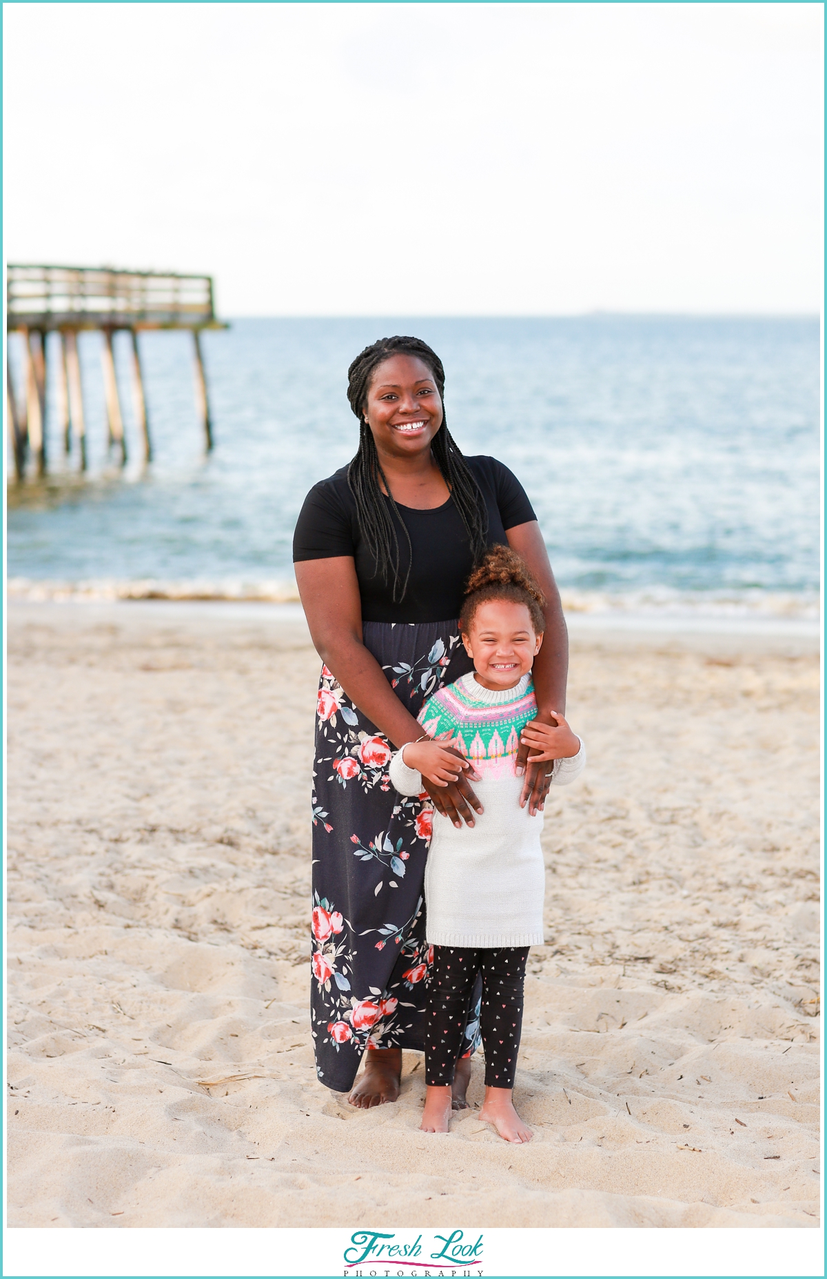 winter beach photoshoot