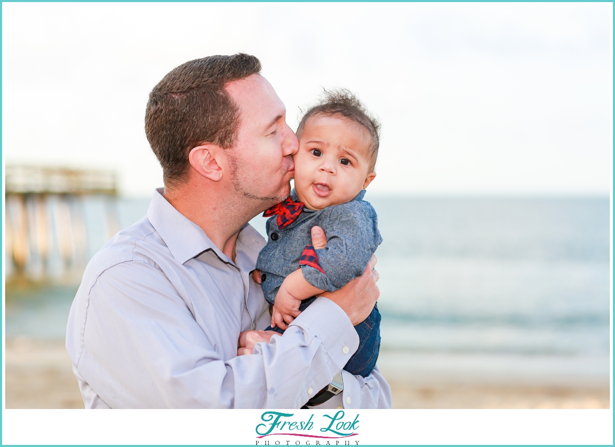 father and son beach photoshoot