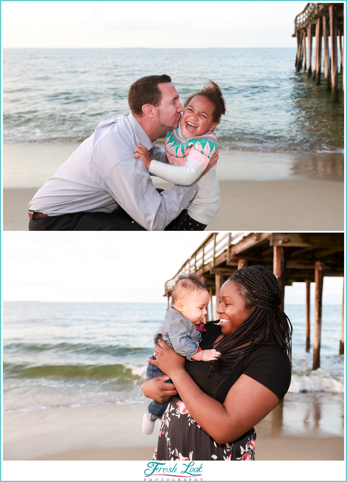 beach fun with mommy and daddy