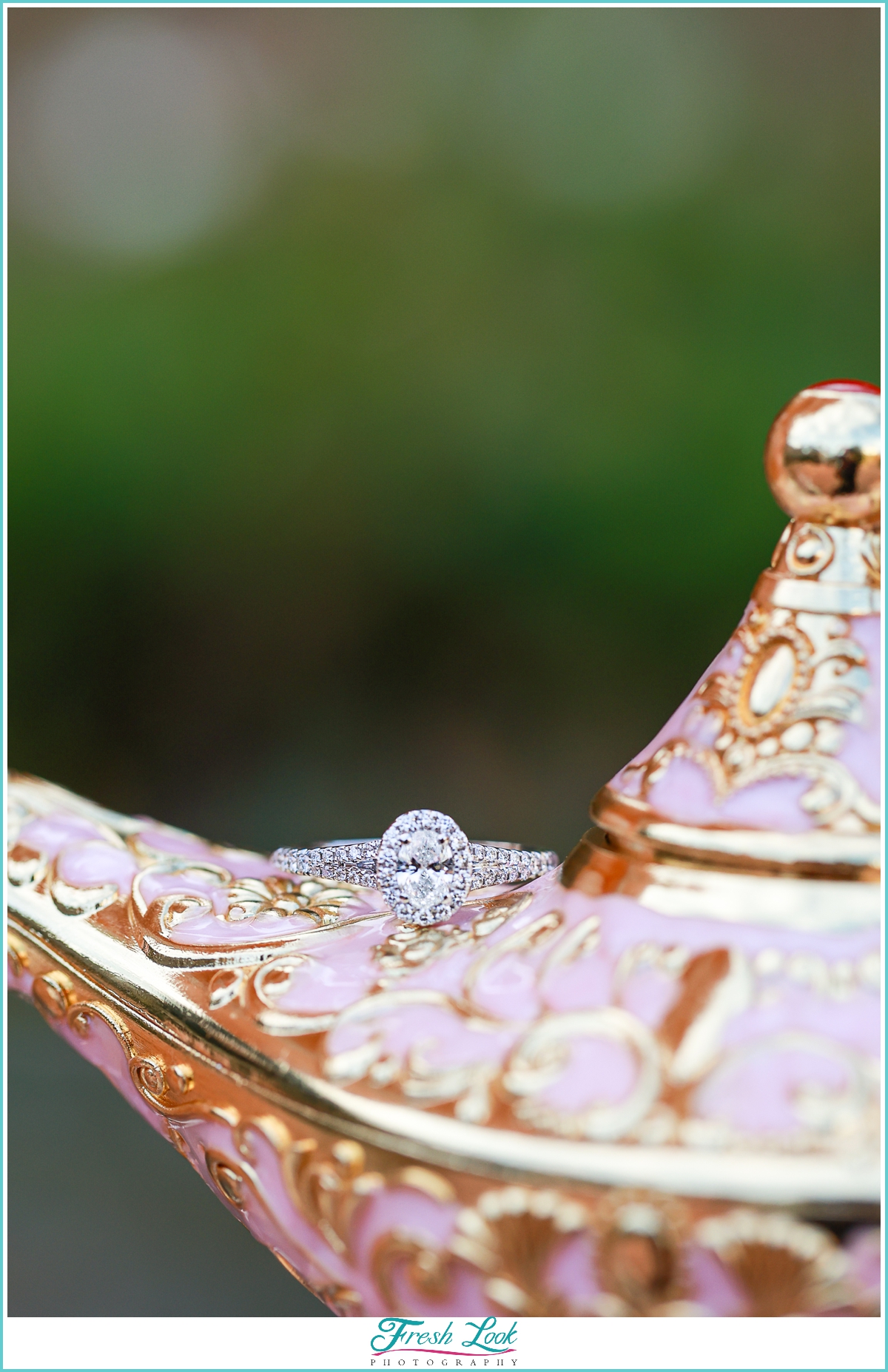 genie in the lamp Aladdin engagement ring