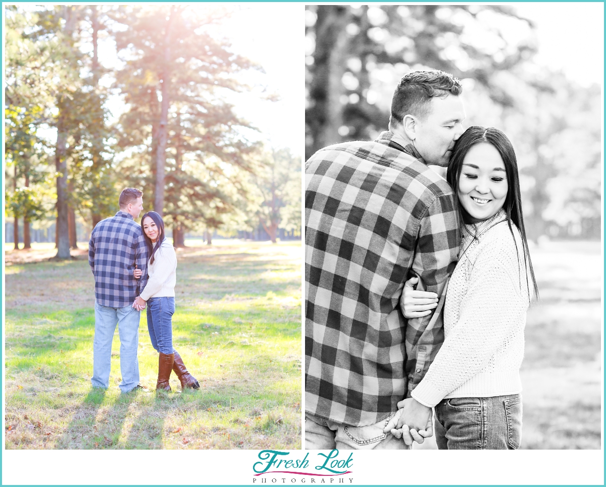 dreamy afternoon engagement photos