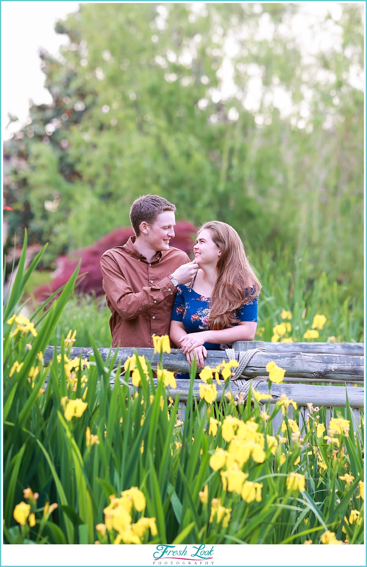 floral engagement photoshoot