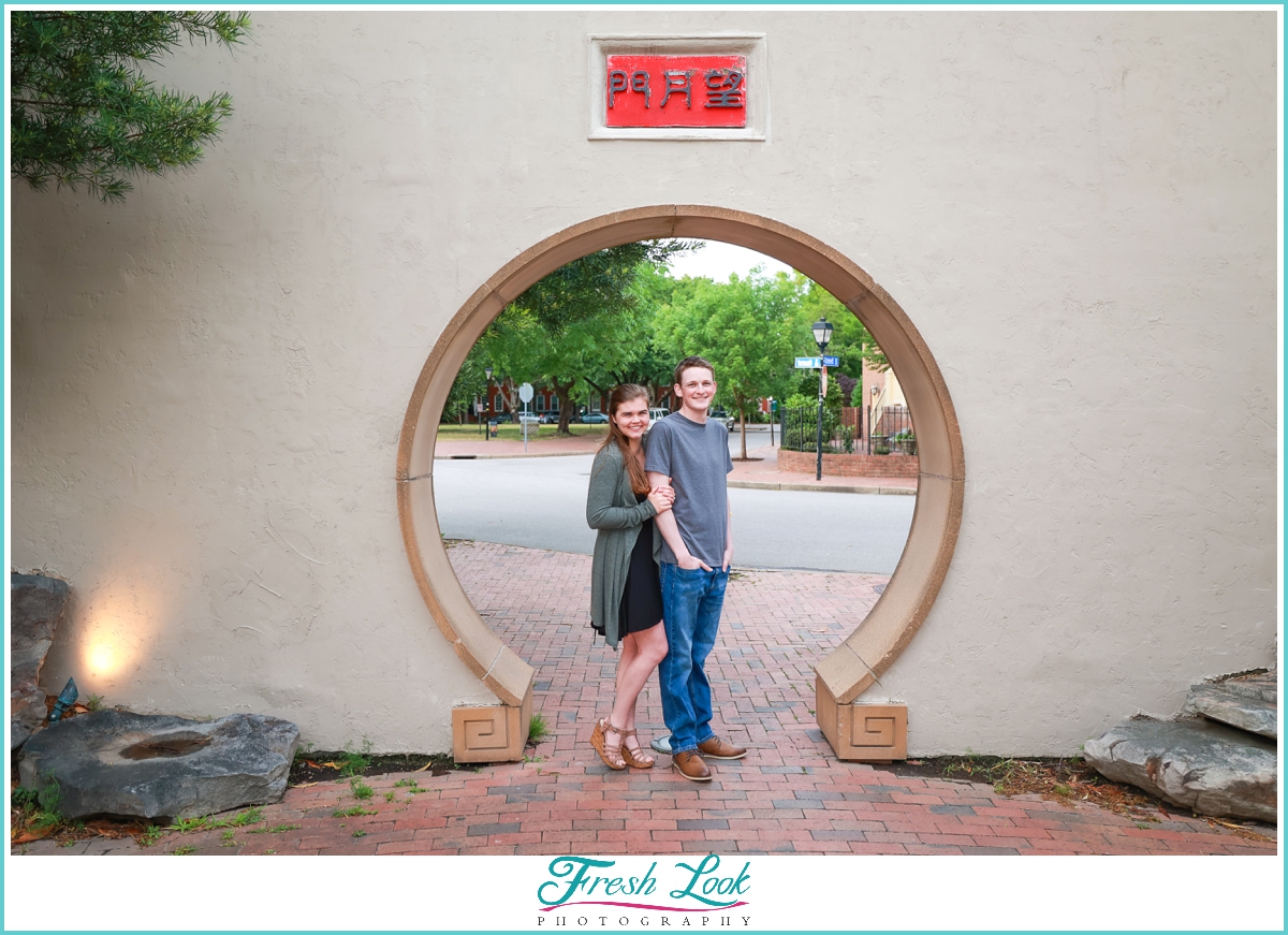 Norfolk pagoda engagement session