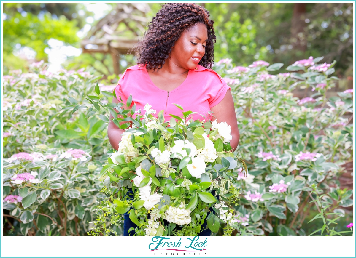 Wedding Planner Holding Flowers