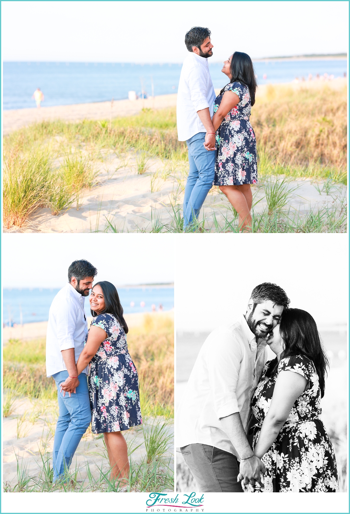 beach engagement photoshoot