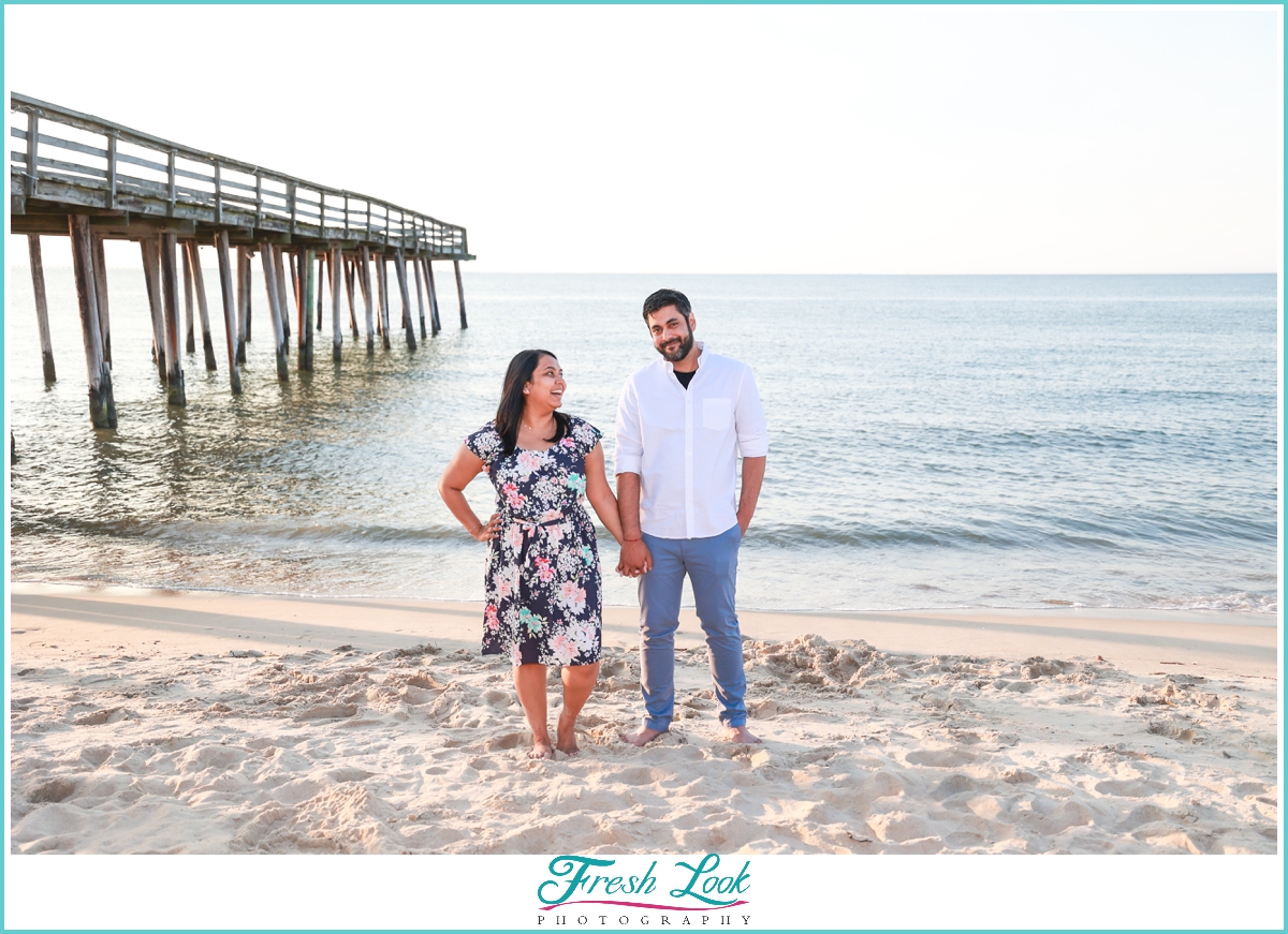 fun couples beach photos