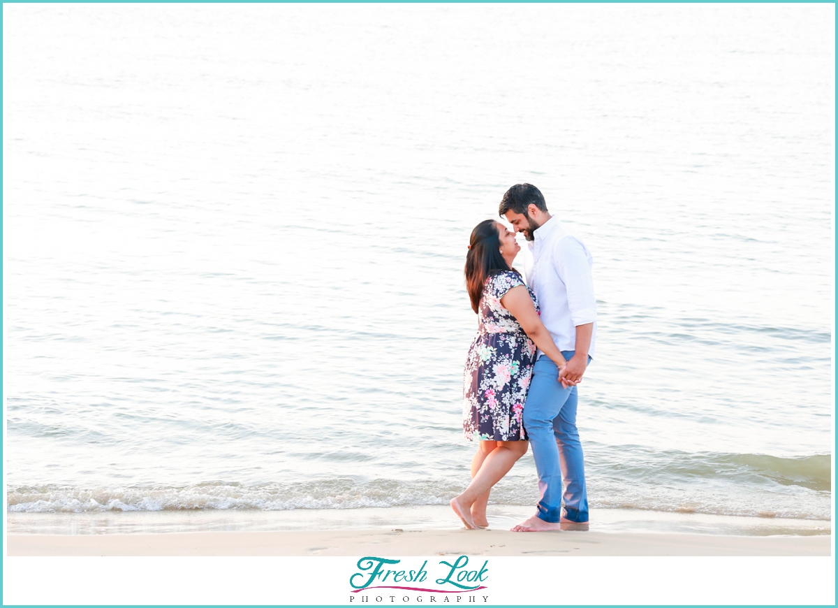 Virginia Beach sunset engagement photoshoot