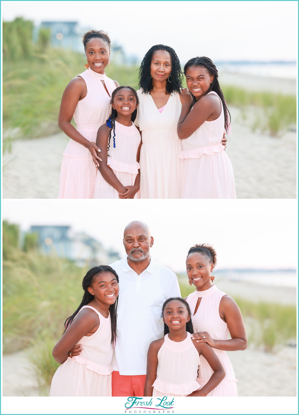 fun beachy family photos