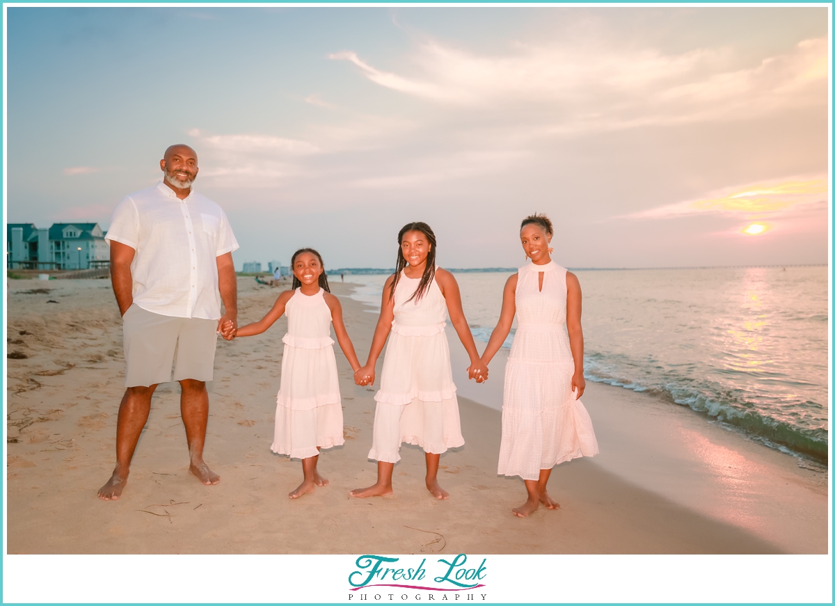 Sunset beach family session