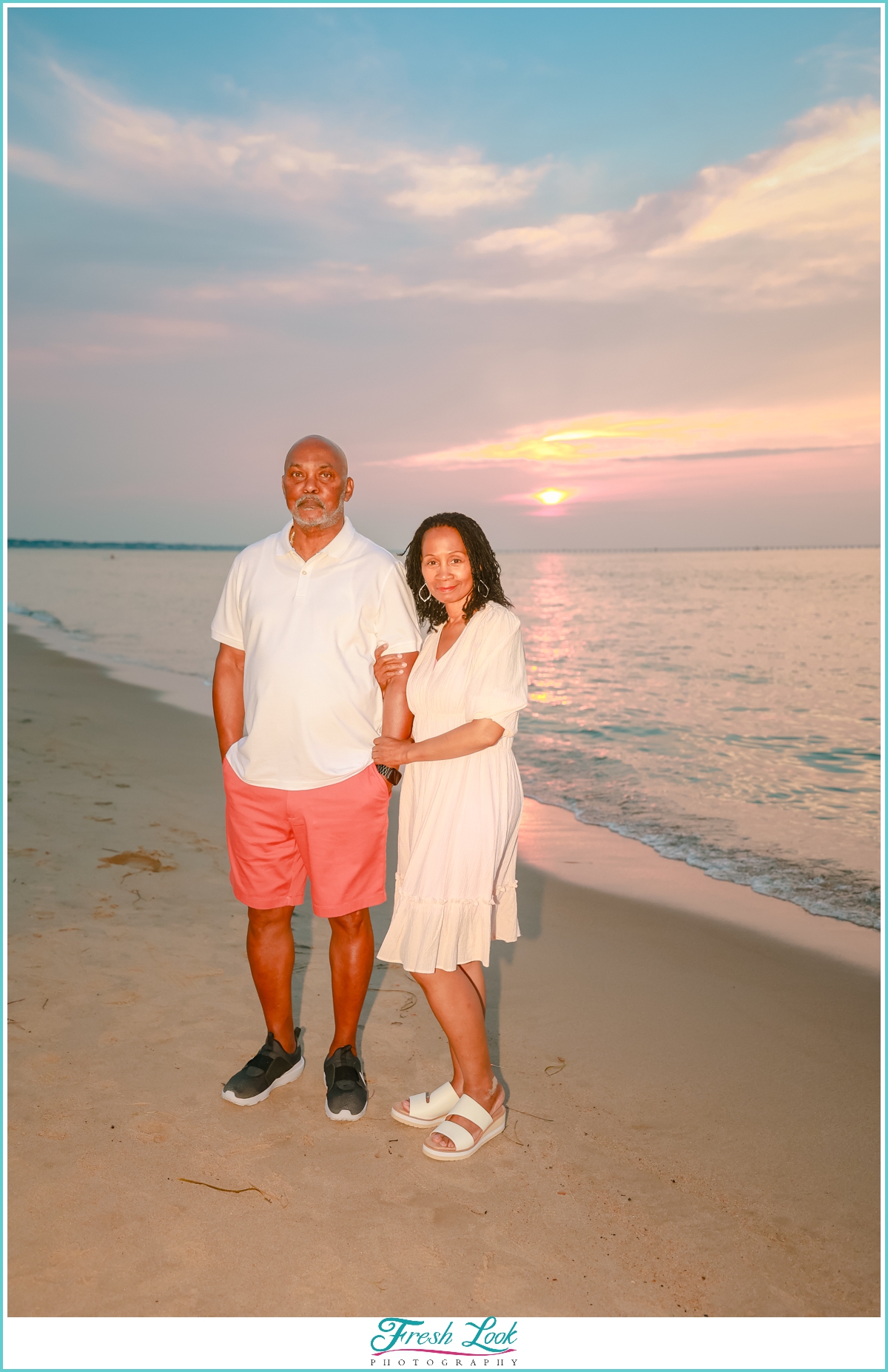 family photos at sunset